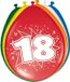 Folat Bv 18 jaar verjaardag feest ballonnen - 24 stuks - mix kleuren