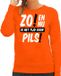 Bellatio Decorations Koningsdag sweater voor dames - tijd voor pils - oranje - bier - feestkleding XL
