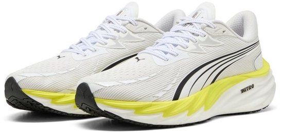 Puma Velocity Nitro 4 Hardloopschoenen Heren Maat 44 Wit-Lux Lime