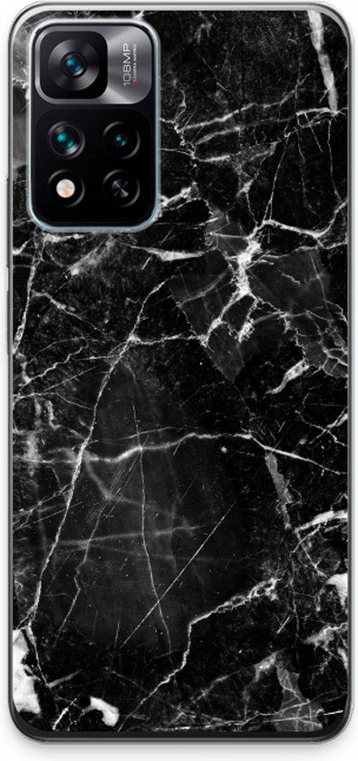 Case Company® - Xiaomi 11i Hoesje - Zwart Marmer - Soft Cover