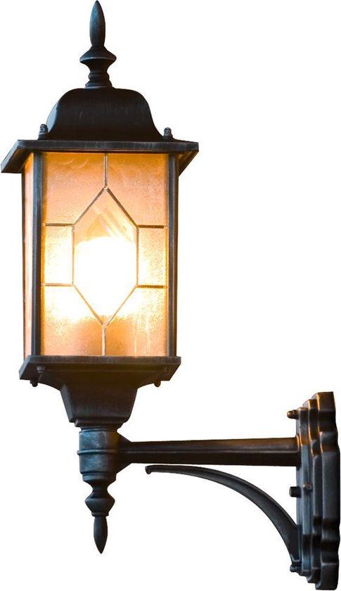 Konstsmide Milano Wandlamp opwaarts 53cm - Zwart/Zilver