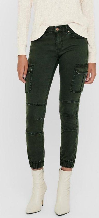 ONLY ONLMISSOURI REG ANK CARGO PNT NOOS Dames Broek - Groen - Maat 40 x L30