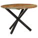 vidaXL Eettafel rond 100x100x75 cm massief gerecycled hout