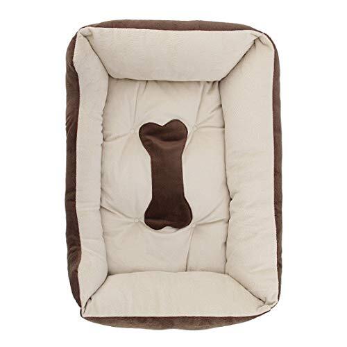 YABAISHI Extra Large wasbare hond kat kussen zacht bed mat warme wagen, M, Koffie.