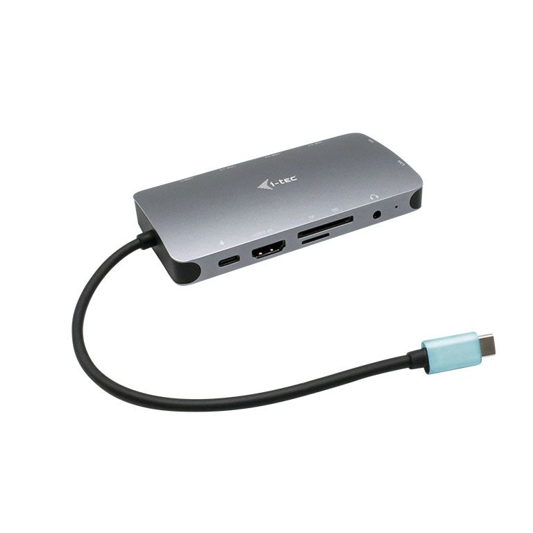 i-tec Metal USB-C Travel Nano Dock HDMI/VGA with LAN + Power Delivery 100 W - Zilver