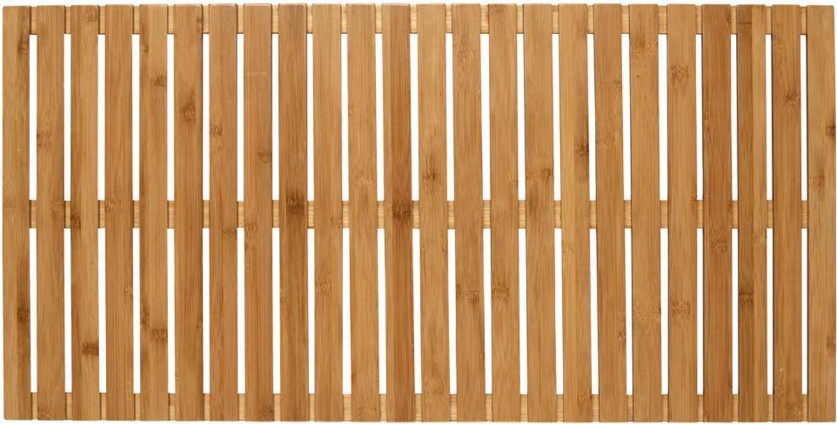 WENKO Badmat 100 x 50 cm Indoor & Outdoor Bamboo hout