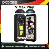 DOOGEE V Max Play 5G Projector Robuuste Telefoon 6.78 inch Scherm 20500mAh Batterij Dubbele Campinglampen Dimensity 7300 NFC Smartphone