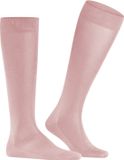 FALKE Tiago lange kniekousen voor heren, effen, biologisch katoen, roze, maat 43-44