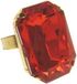 Merkloos Sinterklaas verkleed ring - 1x - met rode steen - Sint en Piet - Verkleed sieraden