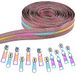 Elesunory #5 Nylon Regenboog Rits Tape - 9,84 Yards Met 12 Stks 3 Stijl Regenboog Rits Trekken, Heavy Duty voor DIY Tailor Naaien Ambachten
