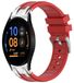 Wigento Samsung Galaxy Watch FE 40mm, siliconen horlogeband met snelsluiting, zilveren gesp, vervanging, kleur: rood