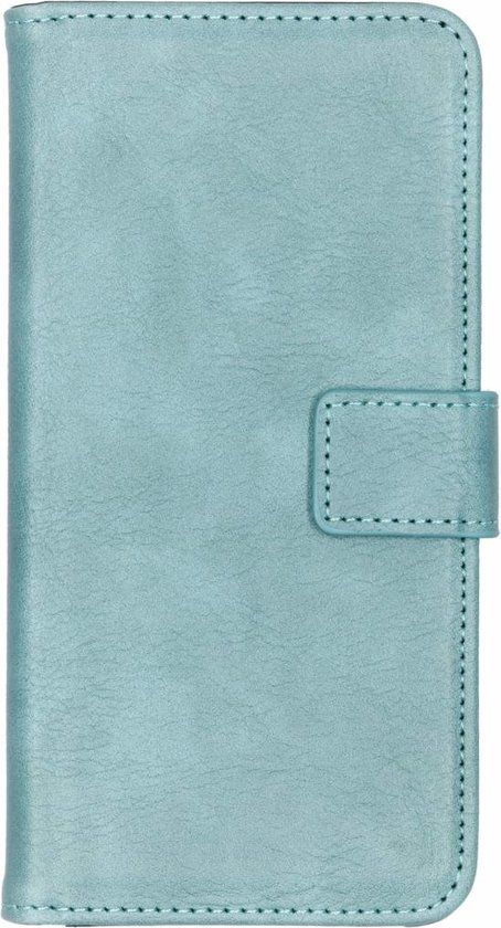 Merkloos Luxe Lederen Bookcase geschikt voor Samsung Galaxy S10 Plus - Lichtblauw