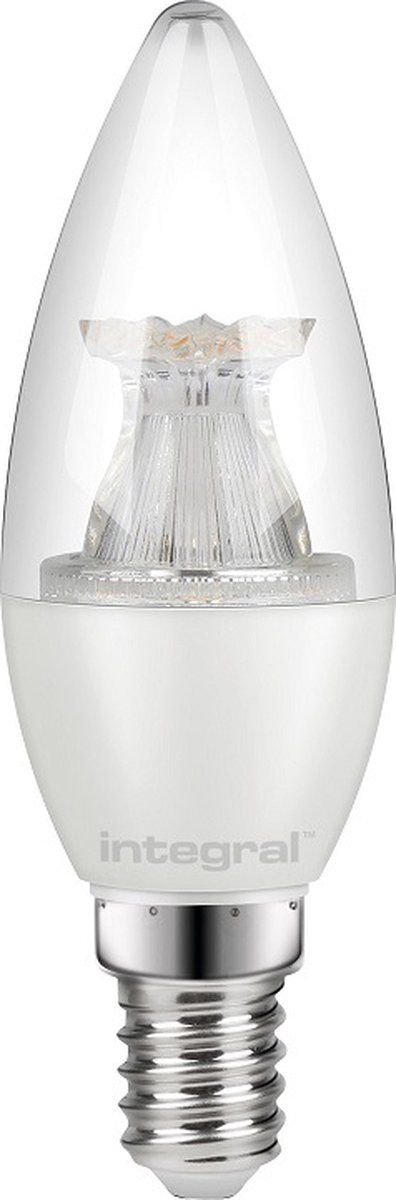 Integral LED Kaarslamp E14 4.9W - 2700K - 470lm - Clear - Niet dimbaar