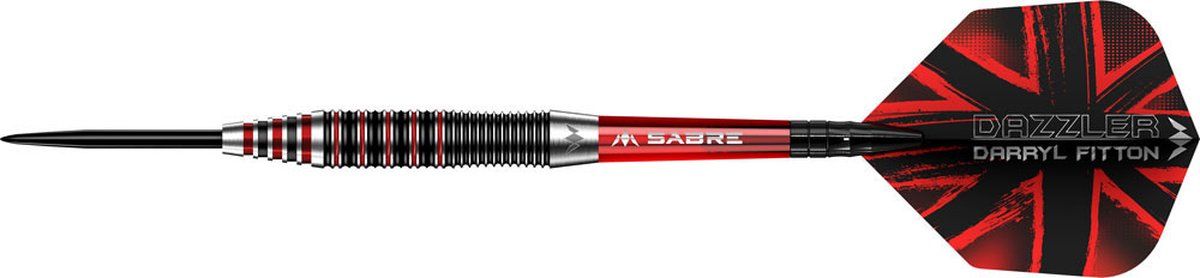 Mission Darryl Fitton 24 Gram Dartpijlen - Zwart/Rood - 24 Gram