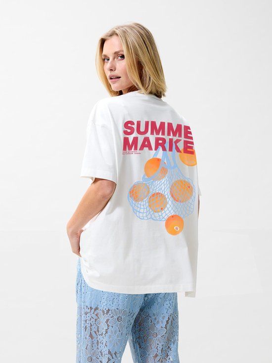 Catwalk Junkie Oversized graphic t-shirt ecru
