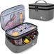 Bol organisateur d'accessoires de couture double couche, sac de rangement pour kit de couture, outils de couture, sac de transport pour débutants, voyageurs, artisans et amis, grand/gris