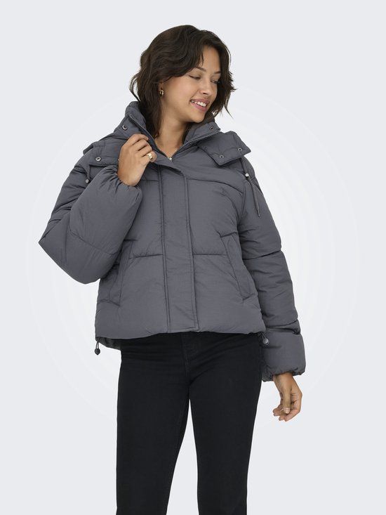 ONLY - ONLHOPE SHORT PUFFER JACKET CC OTW - Blackened Pearl - Women's - Size L