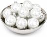 Decoris Kerstballen - 12x - wit ijslak - glas - mat-glans - 8 cm