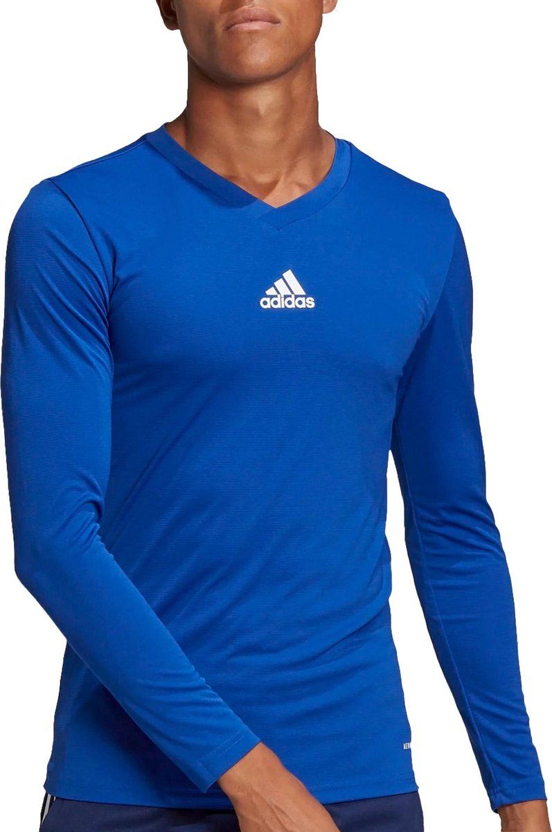 Adidas Heren Team Base Tee T-shirt met lange mouwen - wit/blauw