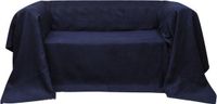 vidaXL Bankhoes microsuede marineblauw 140 x 210 cm