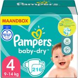 Pampers Baby Dry Maat 4 Maandbox 216 luiers 9/14 KG