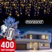 deuba Monzana Eiszapfenbeleuchtung 10m mit 400 LEDs - warmweiß mit Fernbedienung