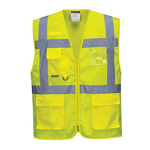 Portwest C376 MeshAir Athens Executive Vest, 2XL, Yellow