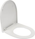Plieger Kadett 300S Toiletbril - D-Vorm WC Bril - Duroplast - Wit - Met Deksel - RVS bevestiging