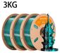 PLA-filament - Zijde, tweekleurig 3D-printerfilament - 1,75 mm - ±0,03 mm - Geschikt voor FDM-printers - 3 kg - Zwart-groen