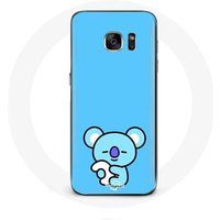 Maniacase Hoesje voor Samsung Galaxy S6 Bangtan BTS BT21 Koya RM blauwe achtergrond