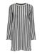 ONLY - ONLBAILEY L/S ZIGZAG DRESS JRS - Meisjes - Mini jurken - Cloud Dancer - Gestreept - XL