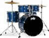 PDP Drums Center Stage Fusion Royal Blue Sparkle 5d. set de batterie avec cymbales et hardware