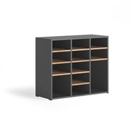 Vicco schoenenkast Lysander, Antraciet/Goudkleurig Eiken, 78.6 x 65.5 cm