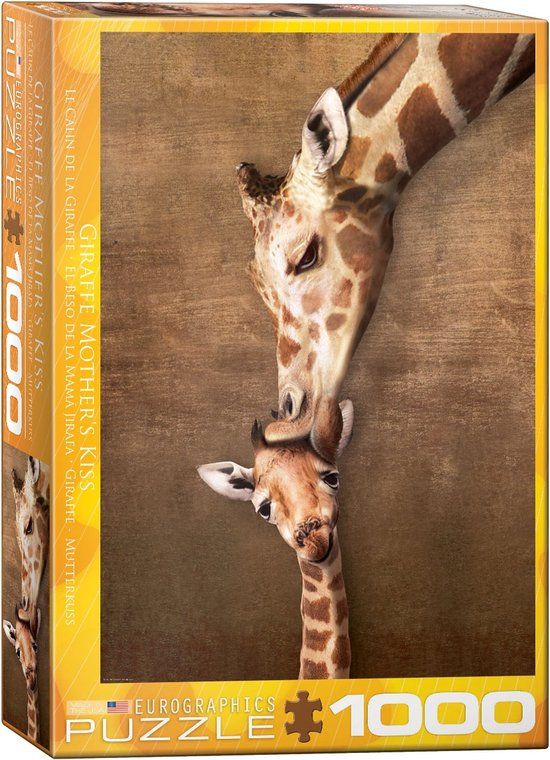 Eurographics Giraffe Mother's Kiss - 1000 Piece Puzzle