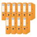 Donau Binder hendelboogvijl/map breed/pak van 10 / DIN A4 / 7,5 cm / 10 stuks/oranje/plastic omslag PP/karton papier