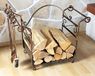 Dandibo Étagère pour bois de cheminée avec set de cheminée Art.183 Support pour bois de cheminée 77 cm Panier à bois Set de cheminée