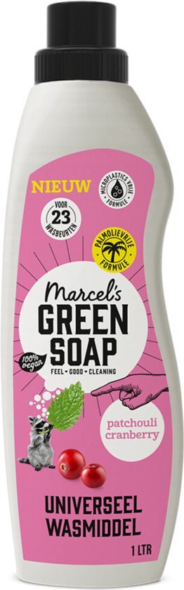 Marcel&#39;s Green Soap Wasmiddel Patchouli &amp; Cranberry 23 Wasbeurten 1 liter