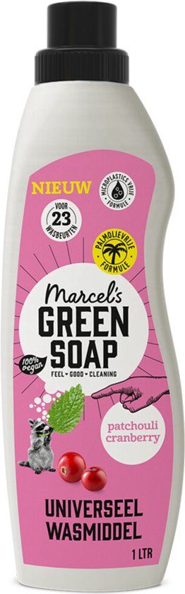 Marcel's Green Soap Wasmiddel Patchouli & Cranberry 23 Wasbeurten 1 liter