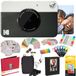 KODAK Printomatic Instant Camera (zwart) All-In-Bundle + Zink Paper (20 vellen) + etui + fotoalbum + 7 stickersets + markers + schaar