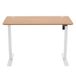 Amazon Basics Sta-bureau, rechthoekig, elektrisch in hoogte verstelbaar, beuken blad en wit frame, 120 x 60 cm