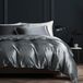 Set de 3 linge de lit en satin - Gris foncé 200 x 200 cm