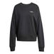 adidas Mujer Seasonal Essentials Colorpop Sweatshirt with Embroidered Graphic, black/off white, XL