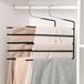 Nature Smile Broekhangers 3 stuks, zware meerlaagse ruimtebesparende slappe hangers, antislip 5-laags open broekhanger, kastopbergorganizer voor tuinvlaggen, broeken, jeans, sjaal