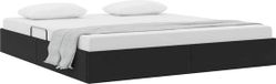 vidaXL Opbergbed met opslag Zwart 180 x 200 cm fluweel
