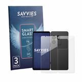 Savvies 3 Stuks Screenprotector voor Sony Xperia 1 VIII (Voor+Achter) - Glas Transparant