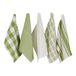DII Grote Geweven Katoenen Handdoek/Theedoek Set, Antiek Groen, 18x28