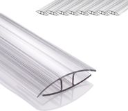 Relaxdays H-profiel voor polycarbonaat platen - set van 9 - voor 6-8 mm