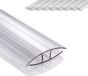 Relaxdays H-profiel voor polycarbonaat platen - set van 9 - voor 6-8 mm