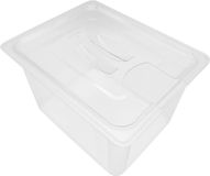 Ziva 12 liter sous-vide waterbak reservoir + deksel met uitsparing | polycarbonaat | onbreekbaar | transparant