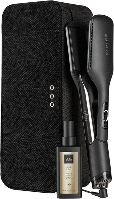 ghd duet style & sleek talker - 2-in-1 - hete lucht stijltang - limited edition - giftset - Zwart